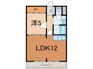 県庁正門前 徒歩5分 7階の物件間取画像